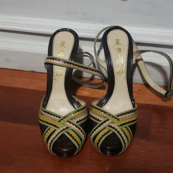 L.A.M.B. Shoes - Lamb heels sz 6.5 leather L.A.M.B